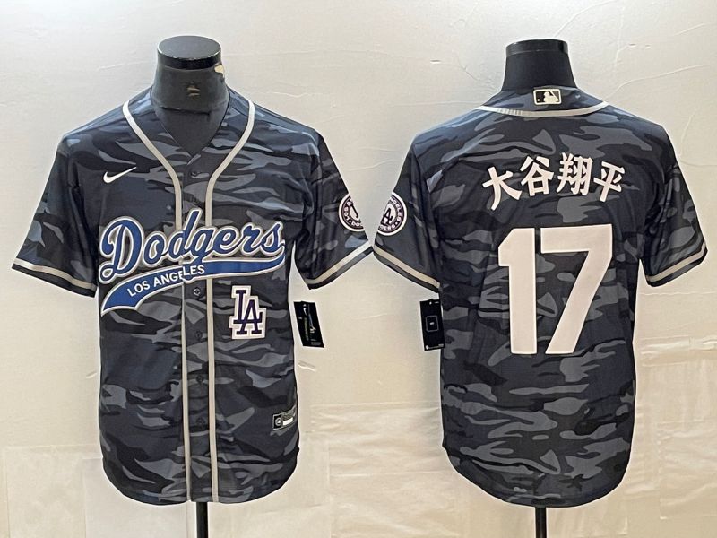 Men Los Angeles Dodgers 17 Ohtani Camo Nike Game MLB Jersey style 12